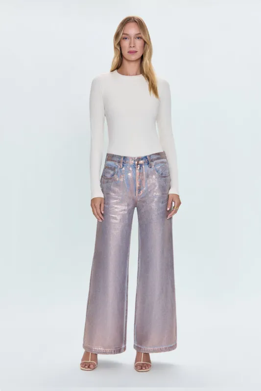 Jadyn Low Slung Palazzo Jean - Tinsel sold by pistola