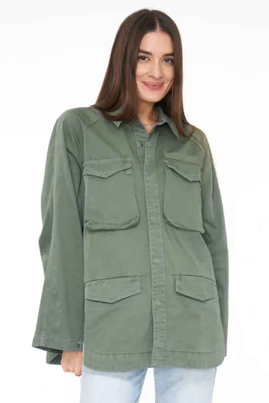 Briana Oversized Utility Jacket - Vine sold by pistola