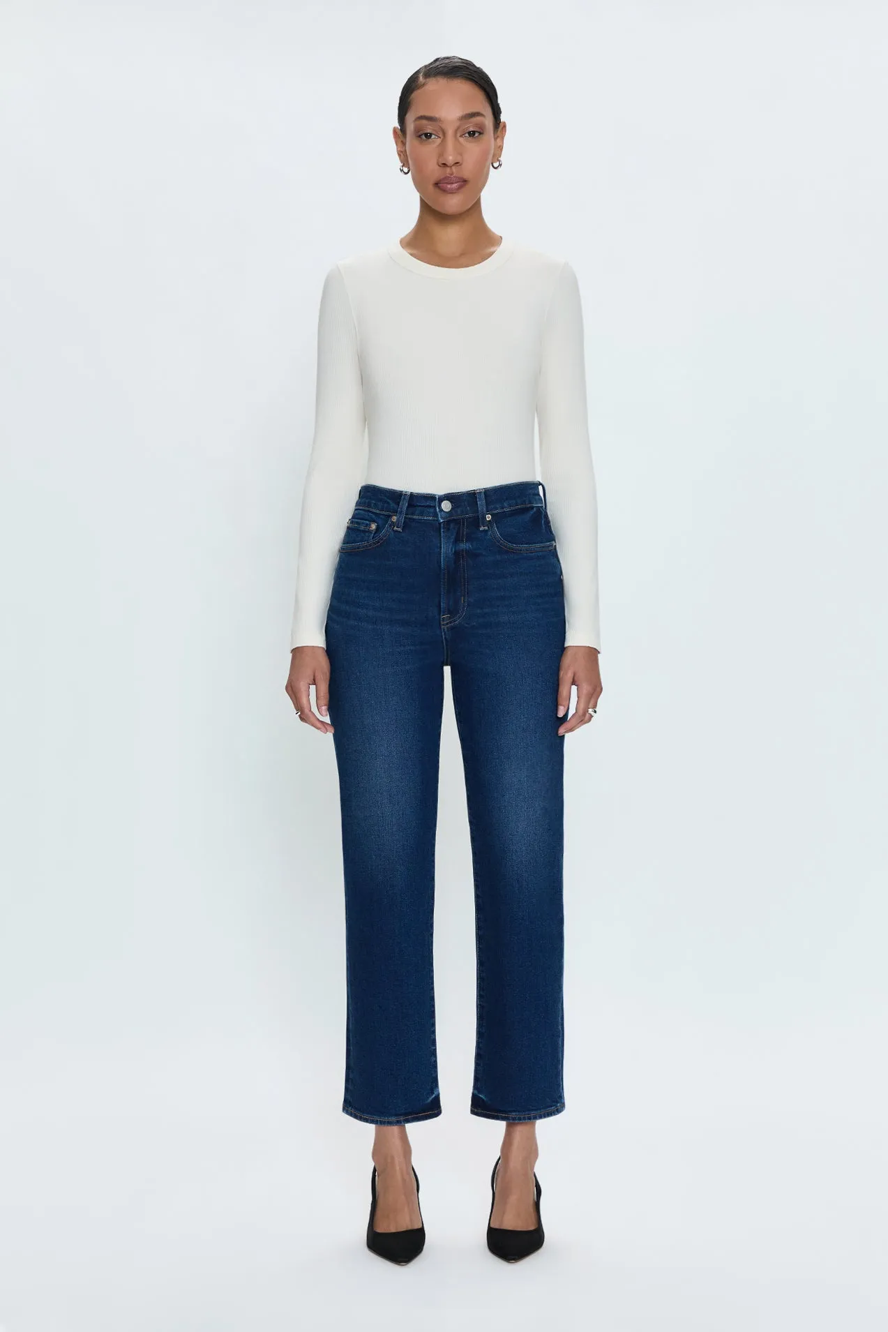 Charlie High Rise Straight Jean - Gala sold by pistola