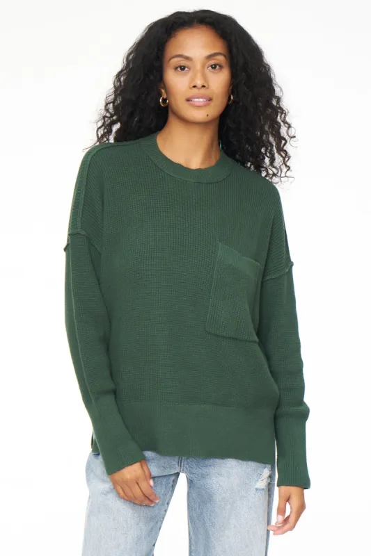 Darya Oversized Crewneck Pullover - Ivy sold by pistola