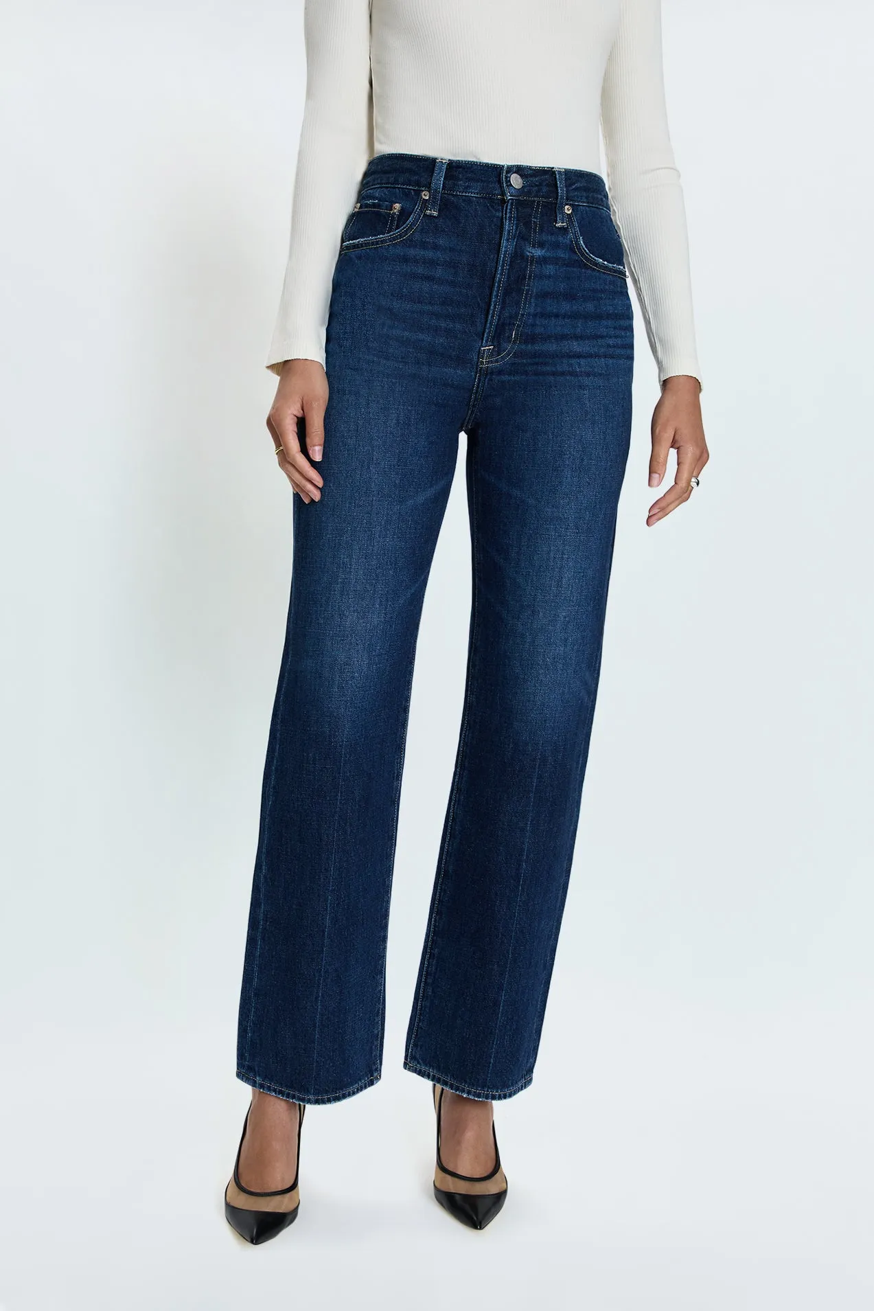 PETITE Cassie Super High Rise Straight Jean - Cultivate sold by Pistola product image thumbnail 3