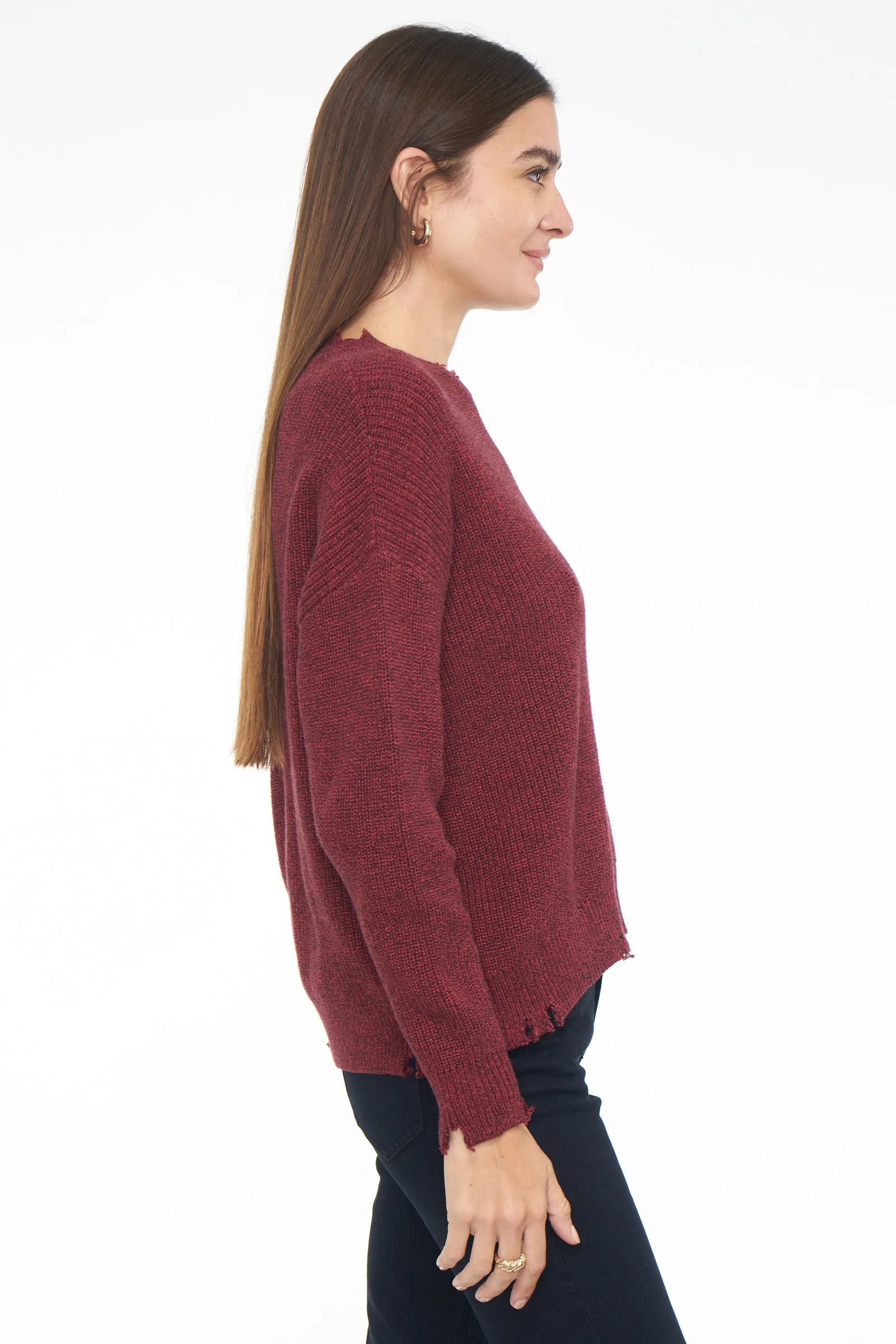 Eva Crew Neck Sweater - Cherry Black Marl sold by pistola product image thumbnail 3