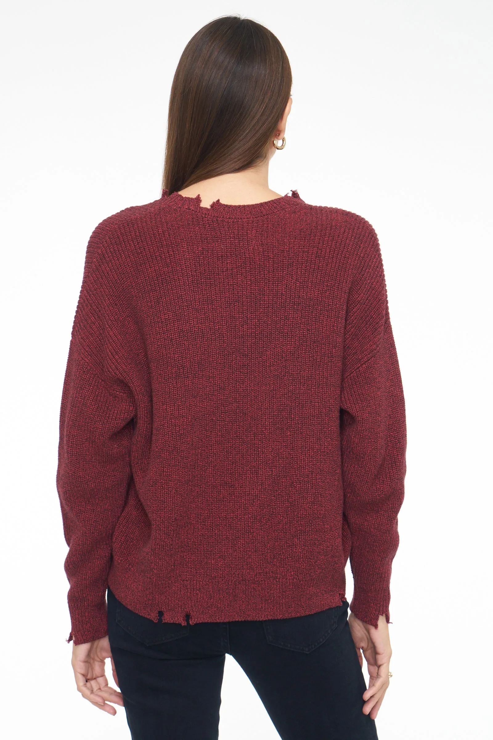 Eva Crew Neck Sweater - Cherry Black Marl sold by pistola product image thumbnail 4