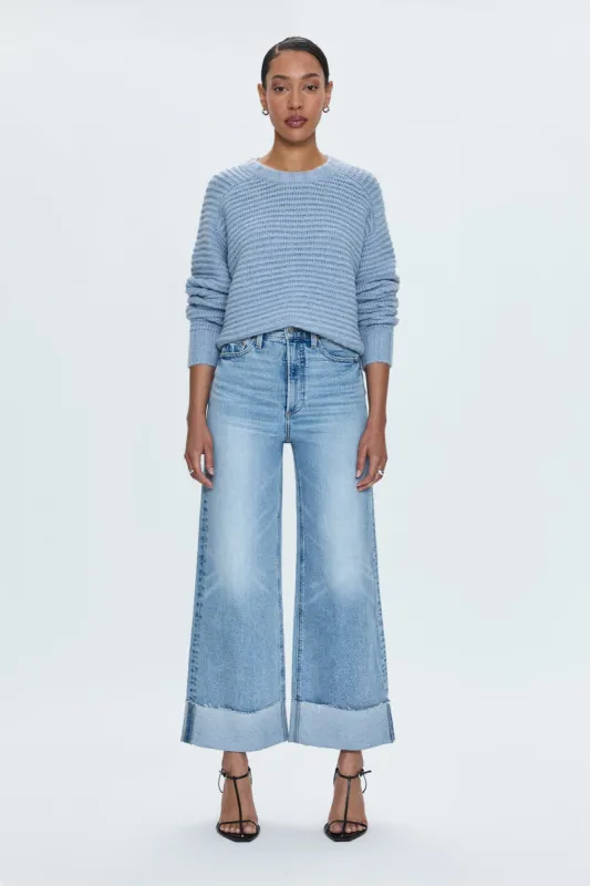 Lana High Rise Ultra Wide Jean - Snowcat sold by pistola