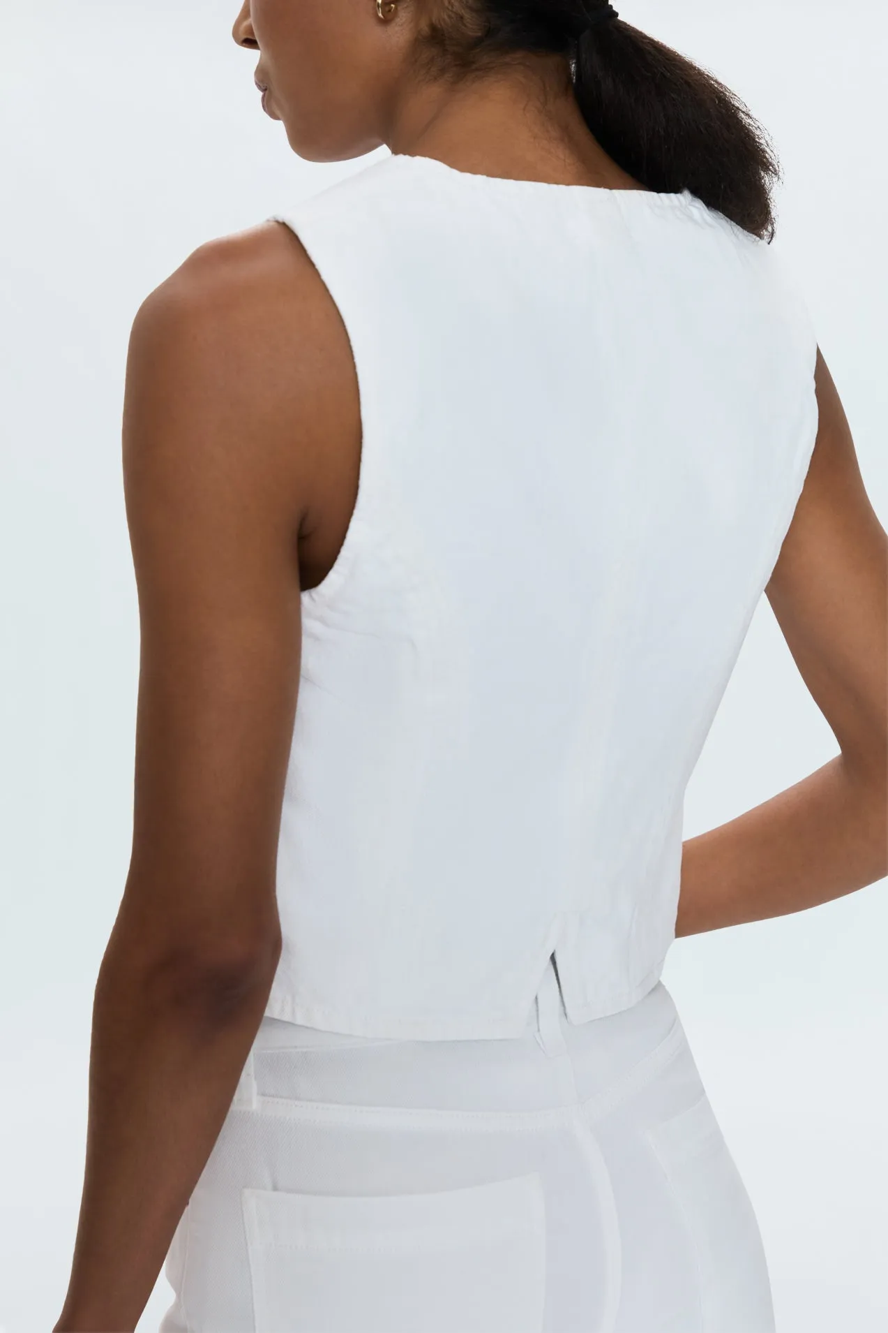 Vero Denim Vest - White sold by Pistola product image thumbnail 4