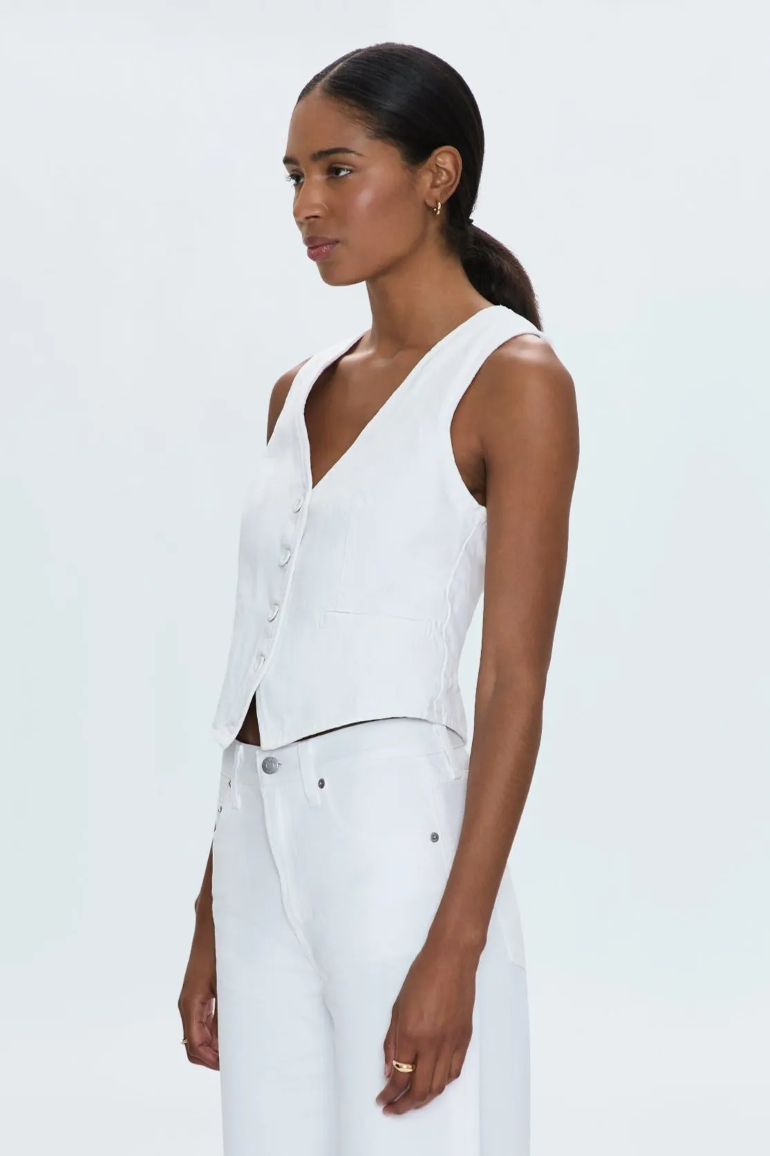 Vero Denim Vest - White sold by Pistola product image thumbnail 5