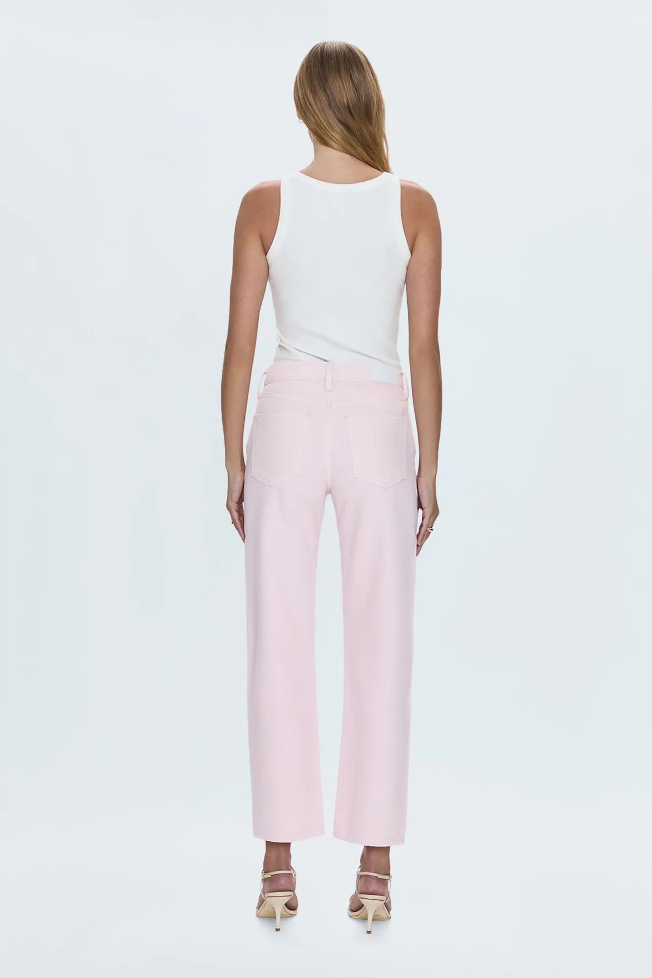 Lexi Mid Rise Bowed Straight Jean - Blush sold by Pistola product image thumbnail 3