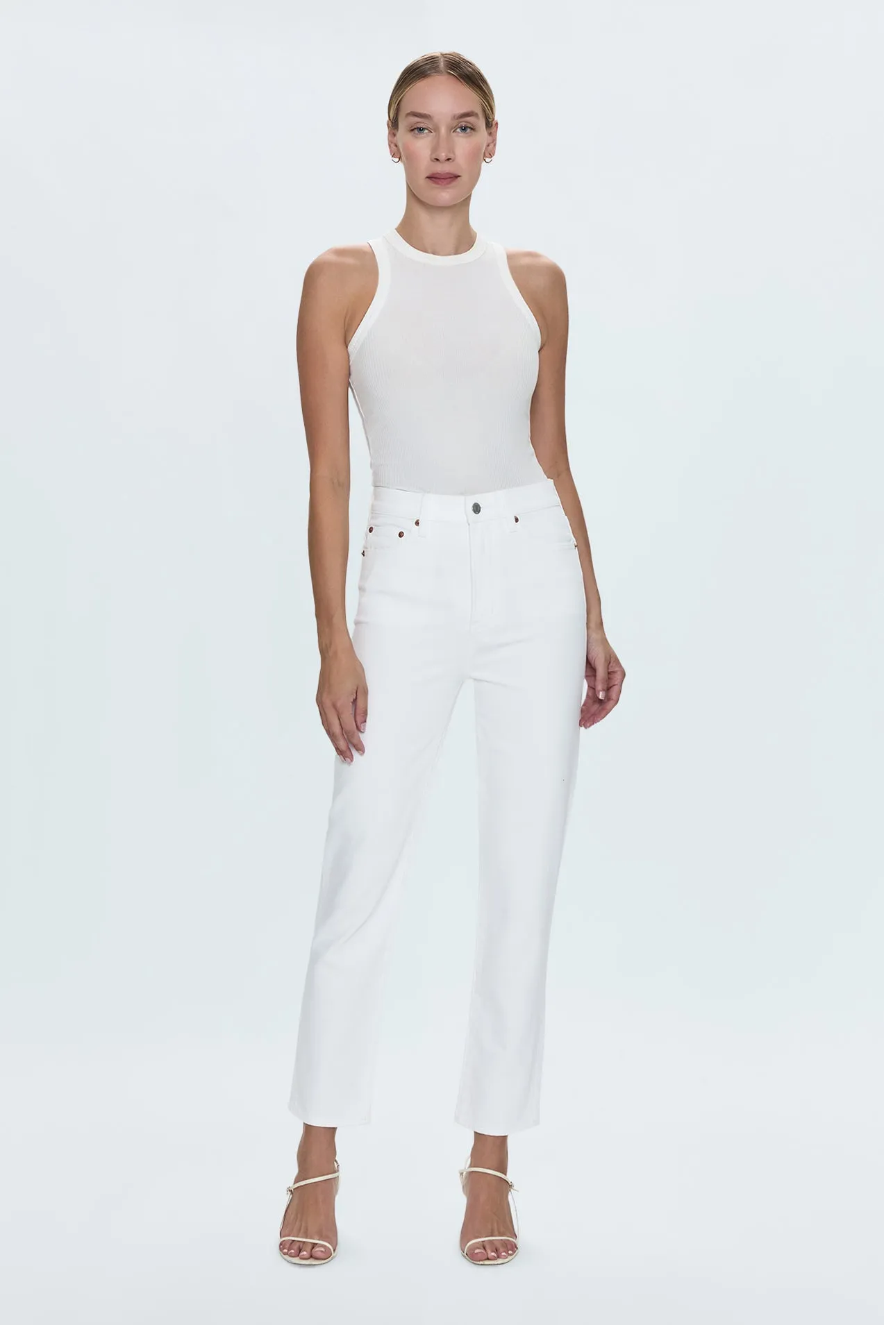 Bri High Rise Slim Straight Jean - Antique White sold by Pistola product image thumbnail 4