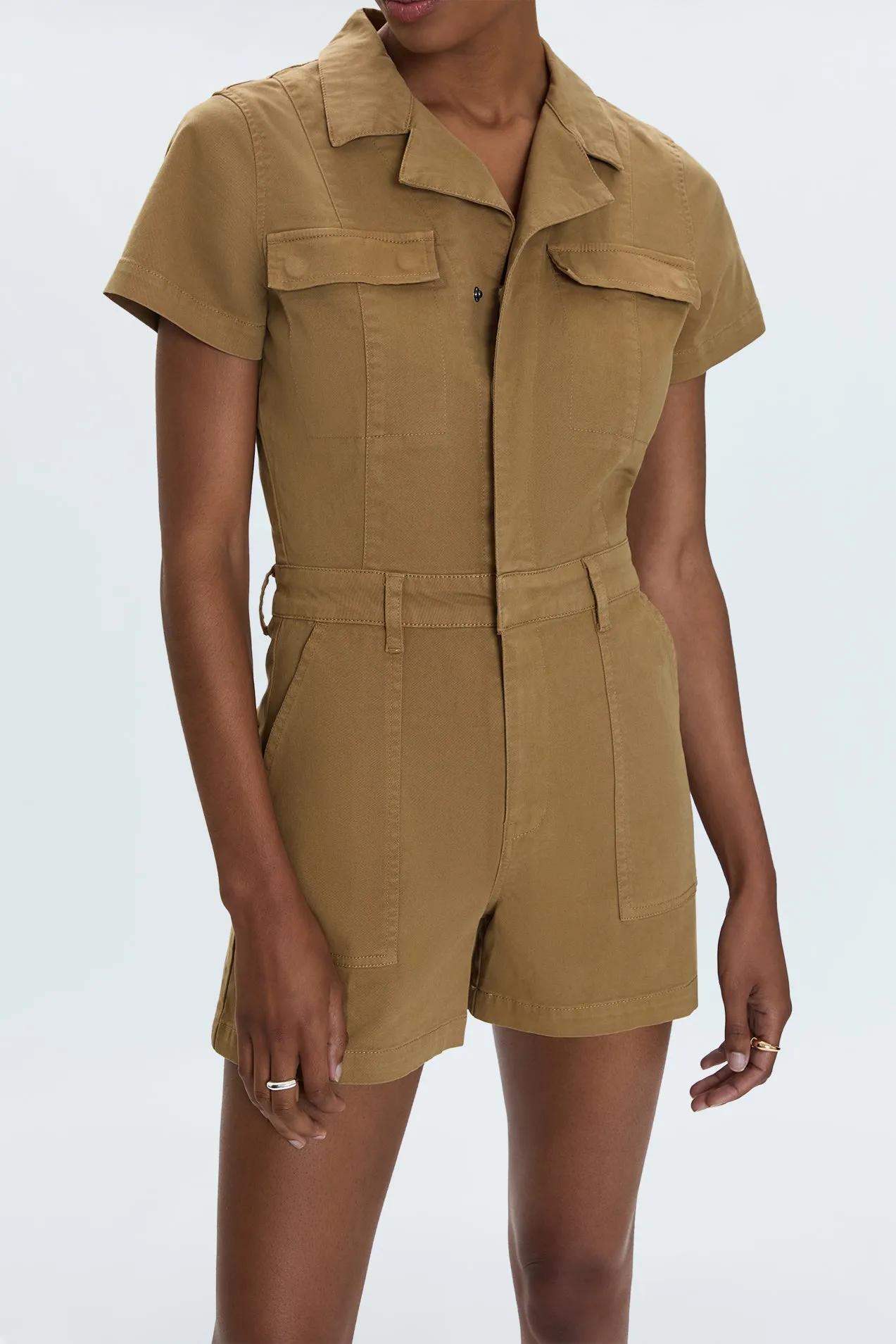 Morgan Utility Romper - Khaki sold by Pistola product image thumbnail 2