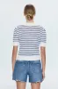 Billie Pleat Sleeve Polo- Maritime Shell Strip sold by pistola
