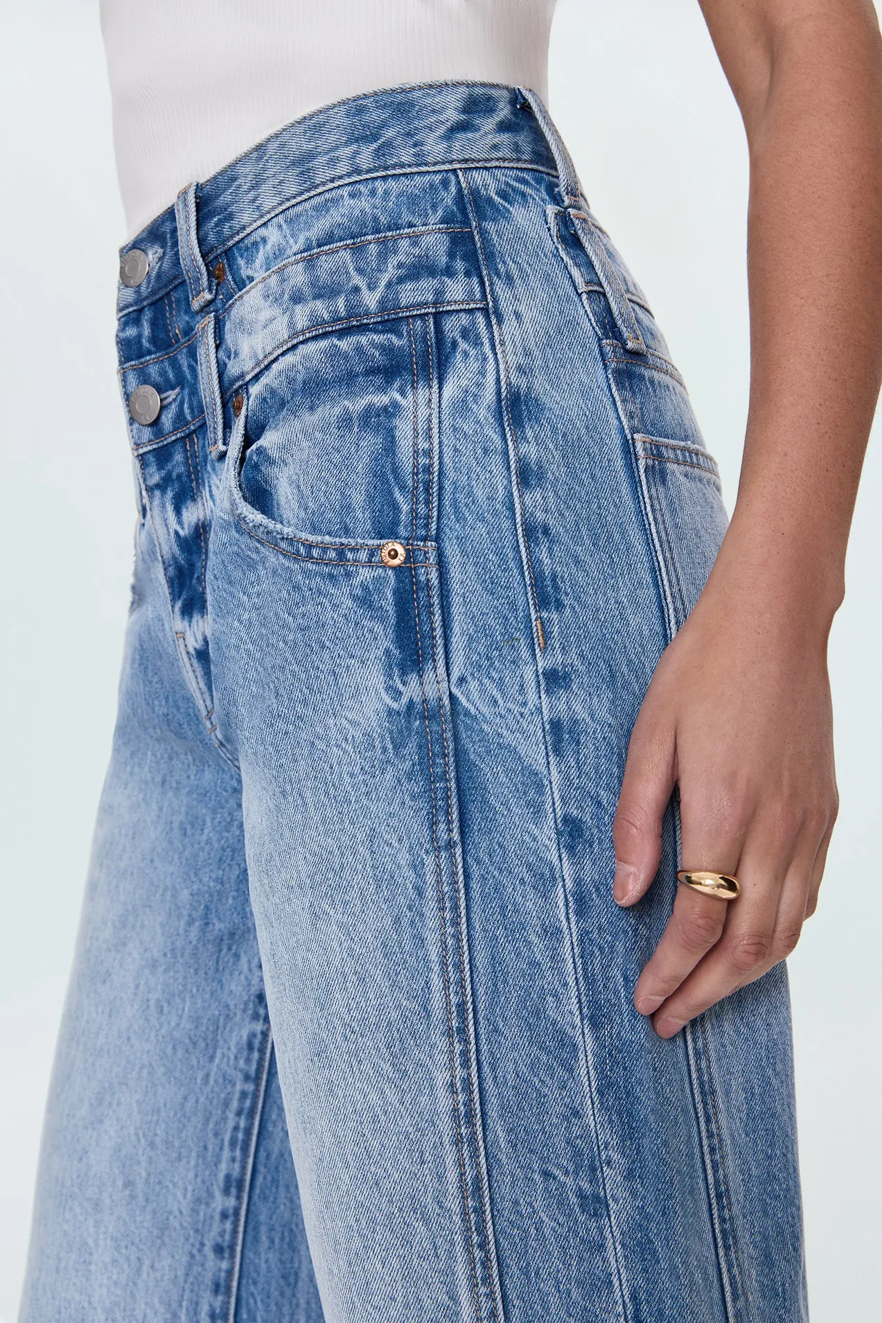 Caleb High Rise Stacked Waist Jean - Era sold by Pistola product image thumbnail 5