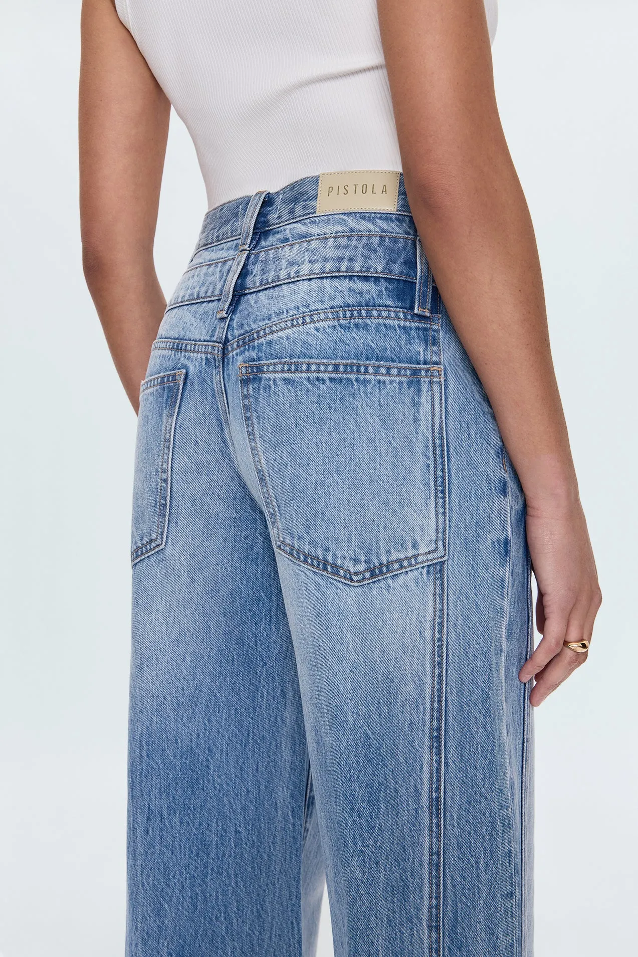Caleb High Rise Stacked Waist Jean - Era sold by Pistola product image thumbnail 4