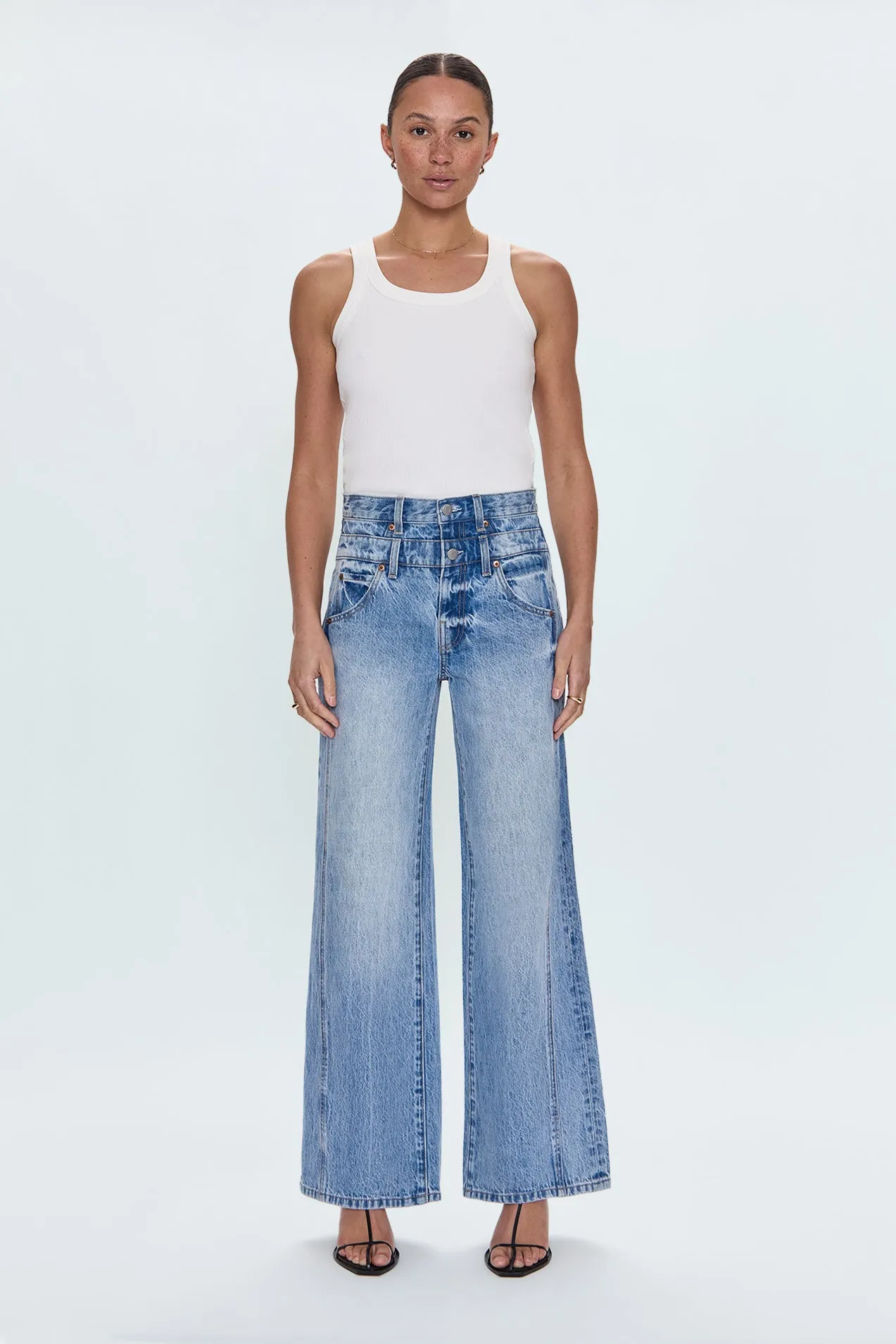 Caleb High Rise Stacked Waist Jean - Era sold by Pistola