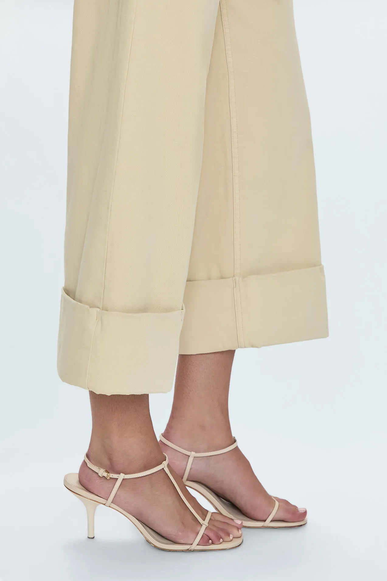 Maya Cuffed Hem Wide Leg Pants- Custard Yellow sold by Pistola product image thumbnail 5