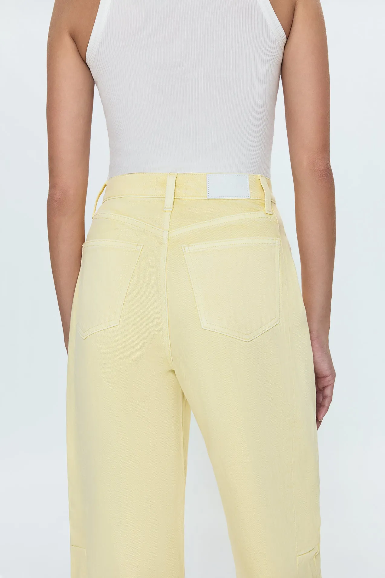 Eli High Rise Barrel Jean - Soft Buttercup sold by Pistola product image thumbnail 4