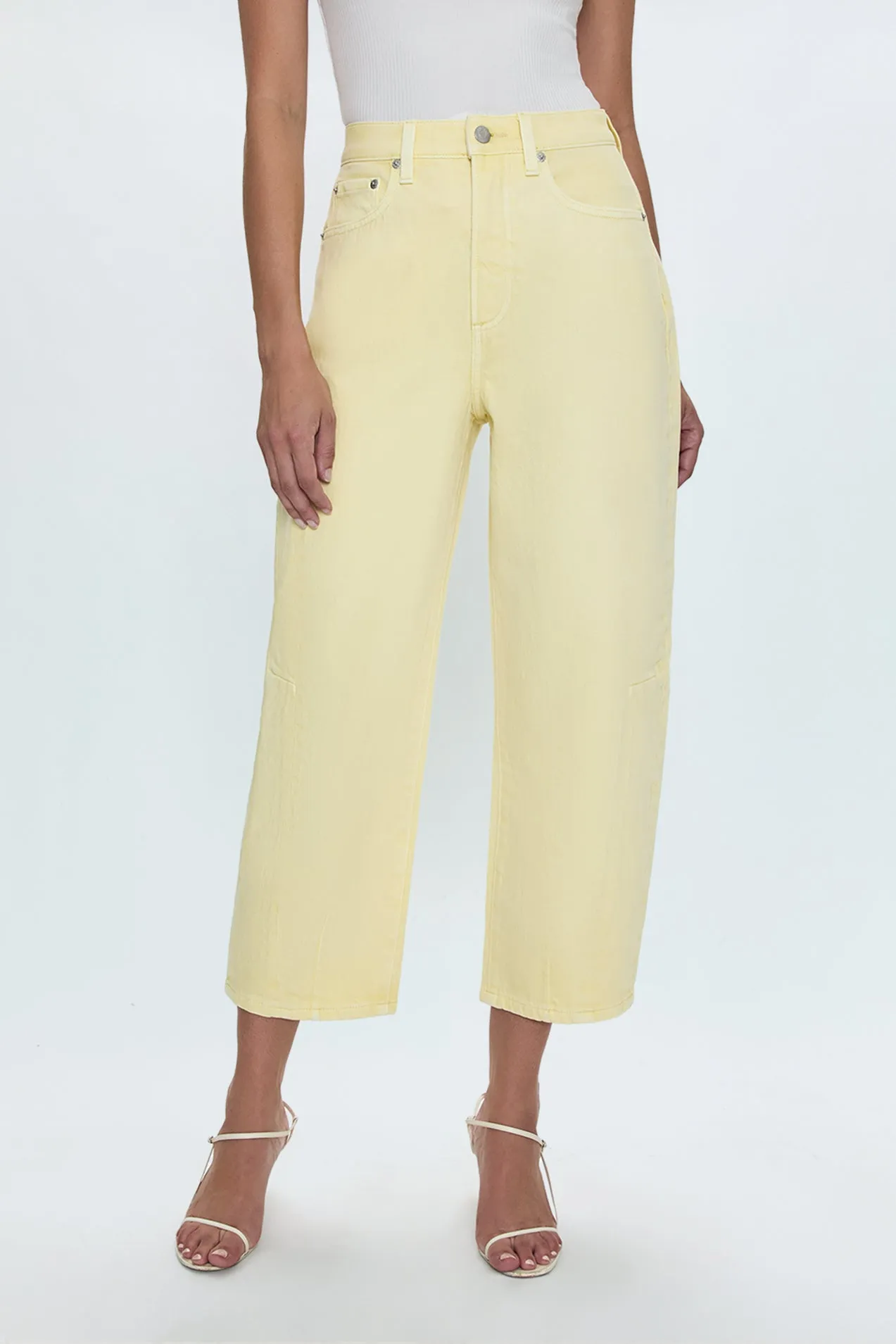 Eli High Rise Barrel Jean - Soft Buttercup sold by Pistola product image thumbnail 2