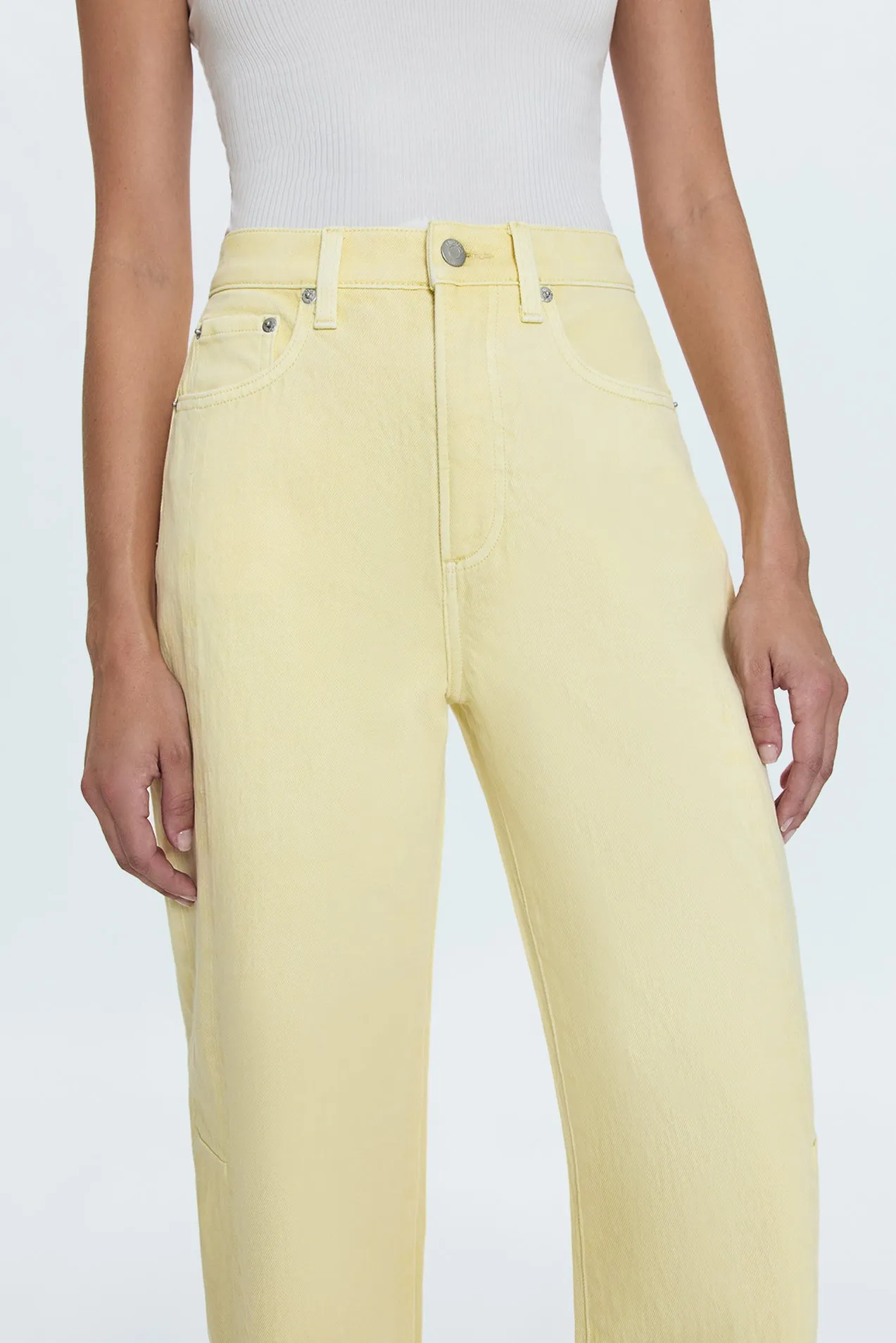 Eli High Rise Barrel Jean - Soft Buttercup sold by Pistola product image thumbnail 3