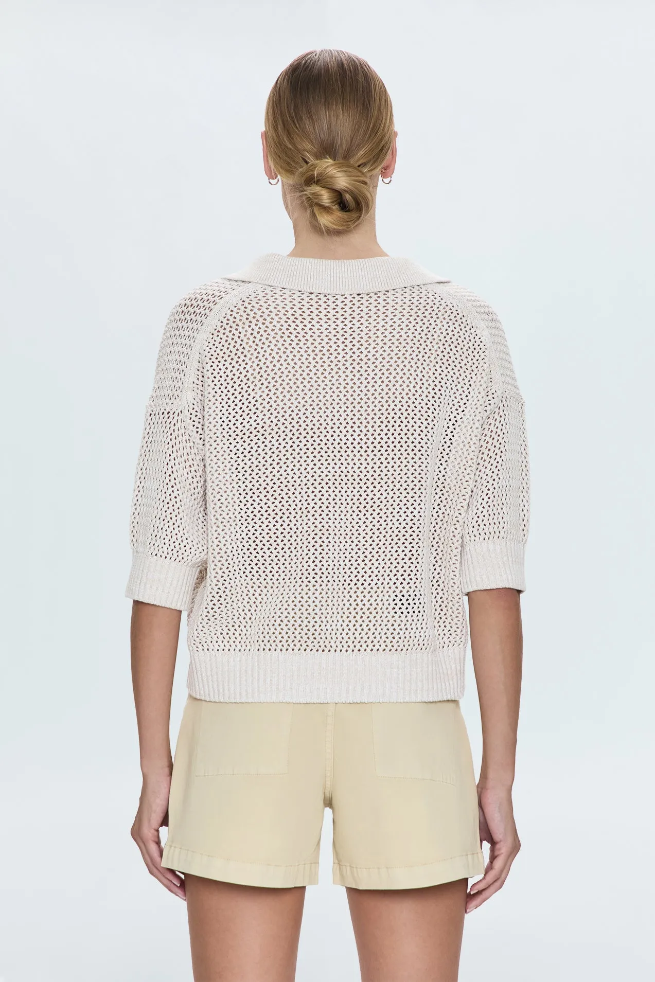 Emma Open Knit Polo - Dove Marl sold by Pistola product image thumbnail 5