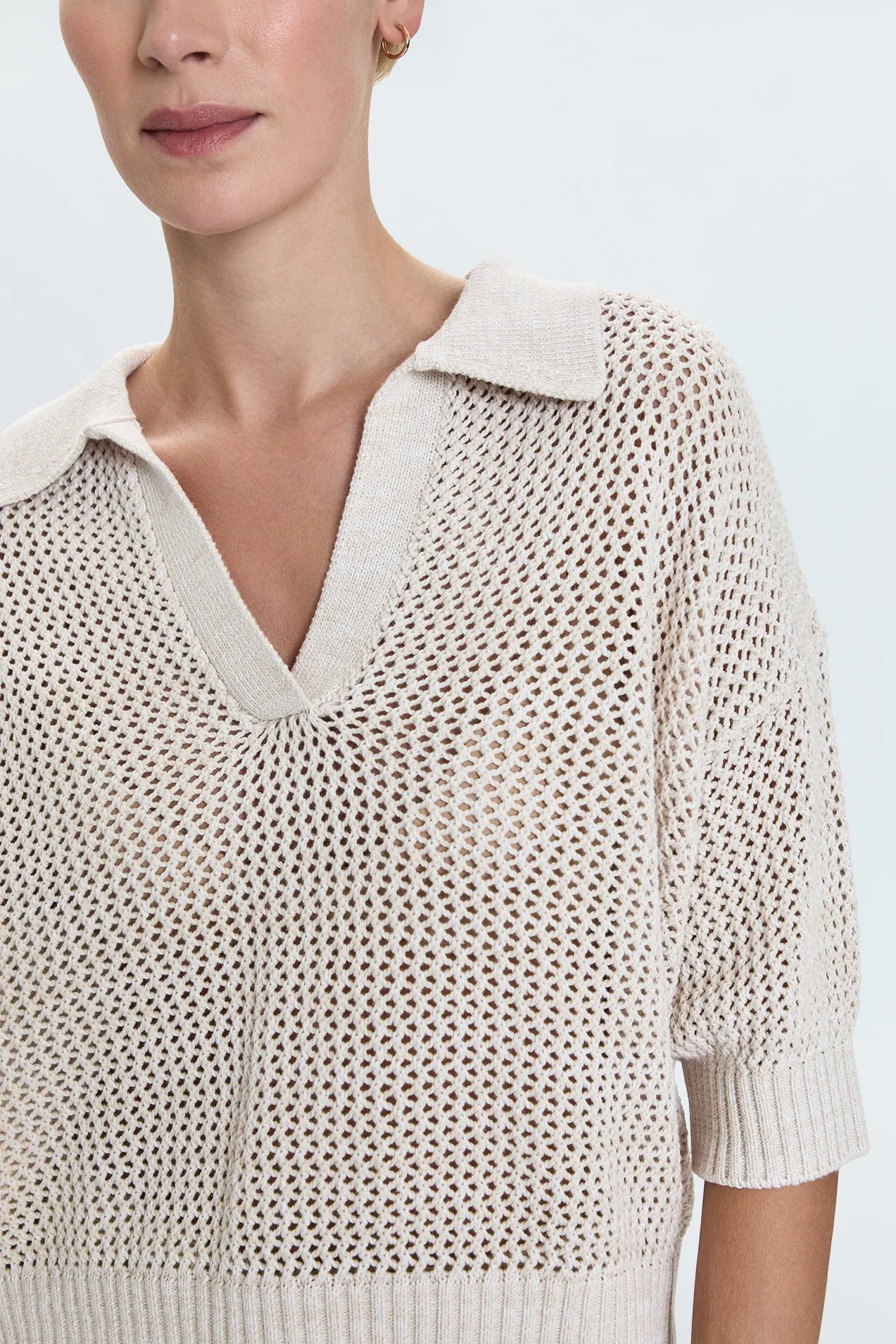 Emma Open Knit Polo - Dove Marl sold by Pistola product image thumbnail 3