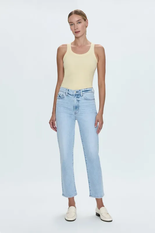 Charlie High Rise Classic Straight Ankle Jean- Sun-Kissed sold by pistola