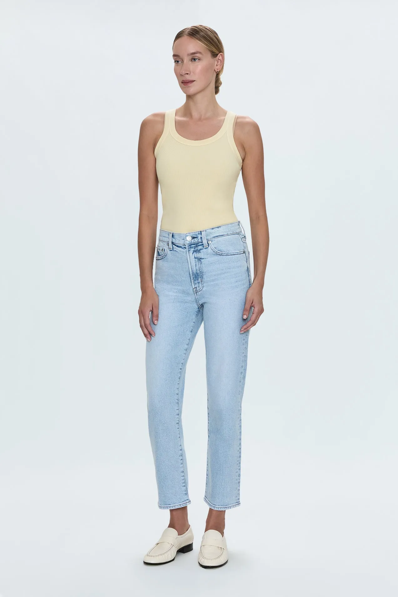 Charlie High Rise Classic Straight Ankle Jean- Sun-Kissed sold by pistola product image thumbnail 4