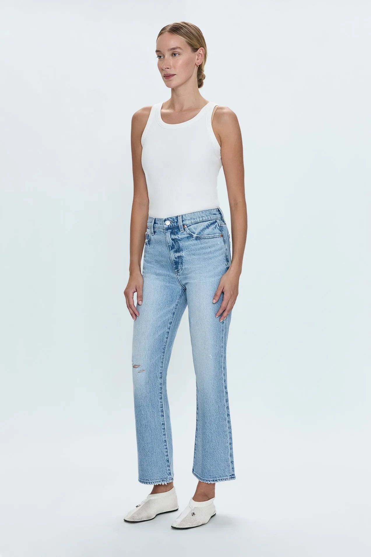 Ally High Rise Ankle Boot Jean - Scholar Distressed sold by Pistola product image thumbnail 5