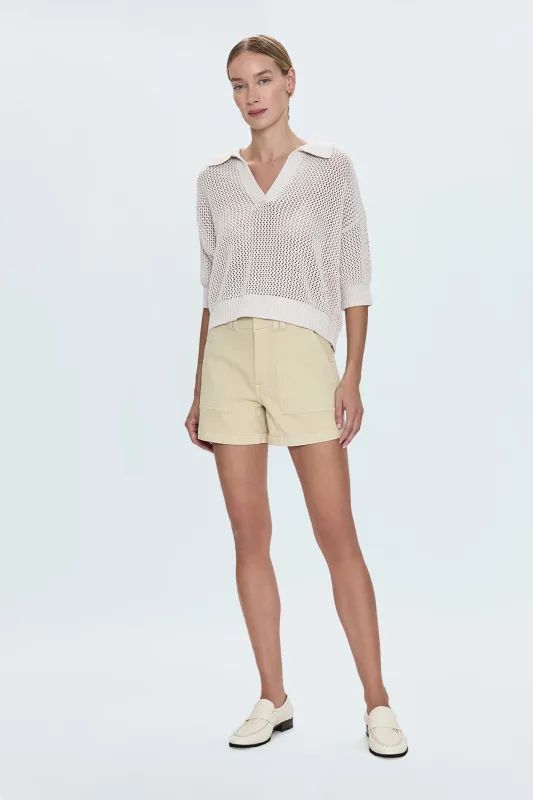 Marissa High Rise Utility Short - Custard Yellow sold by Pistola