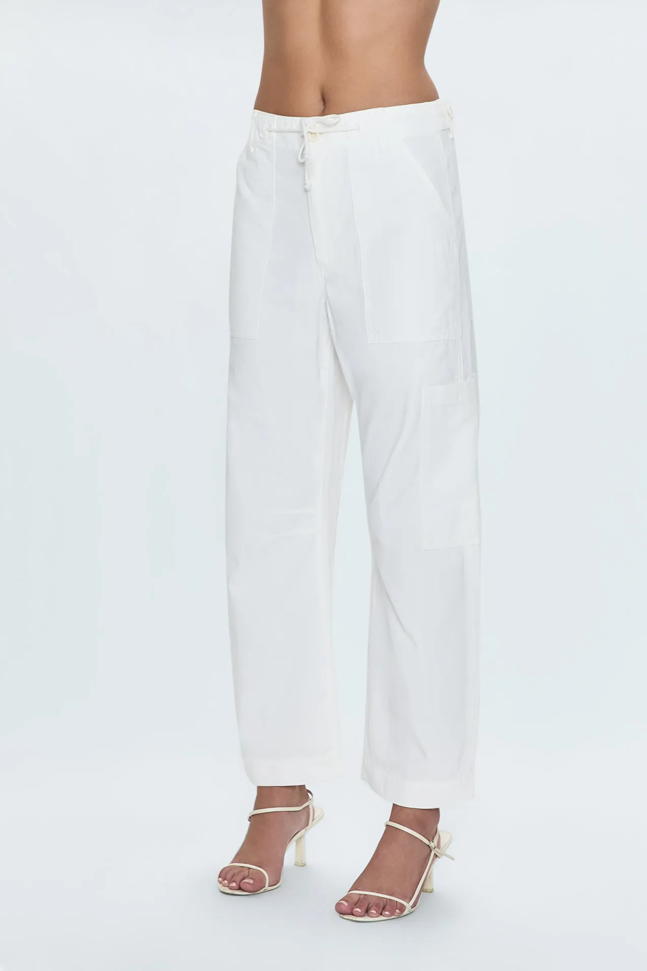 Sabrina Curved Utility Pants - White sold by Pistola product image thumbnail 4