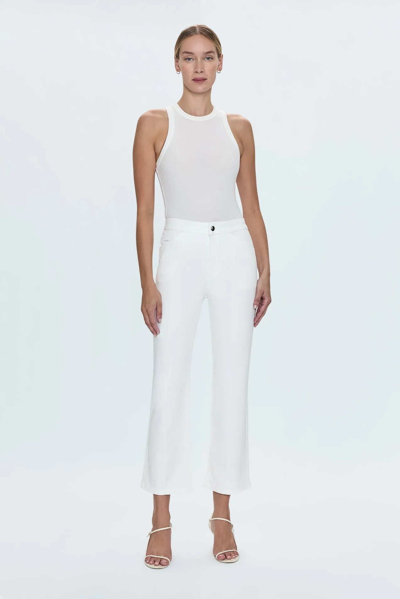 Simone Kick Flare Pant- White sold by pistola product image thumbnail 5