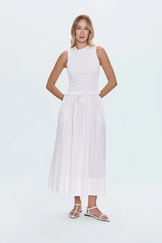 Noelle Poplin Maxi Skirt - Le Blanc sold by pistola