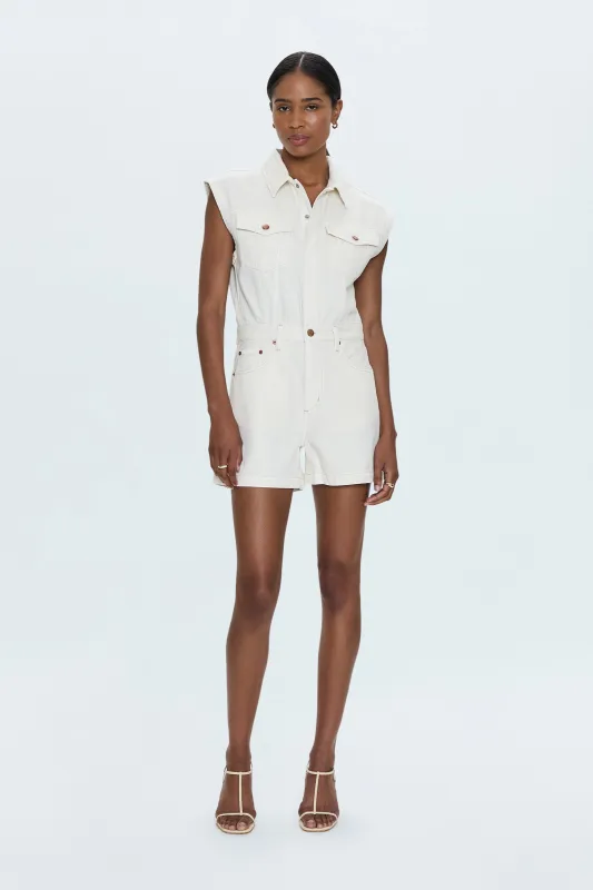 Lennox Romper - Ecru made by Pistola