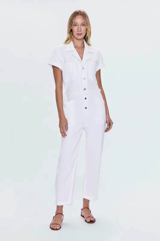 Grover Jumpsuit - Vivid White made by Pistola