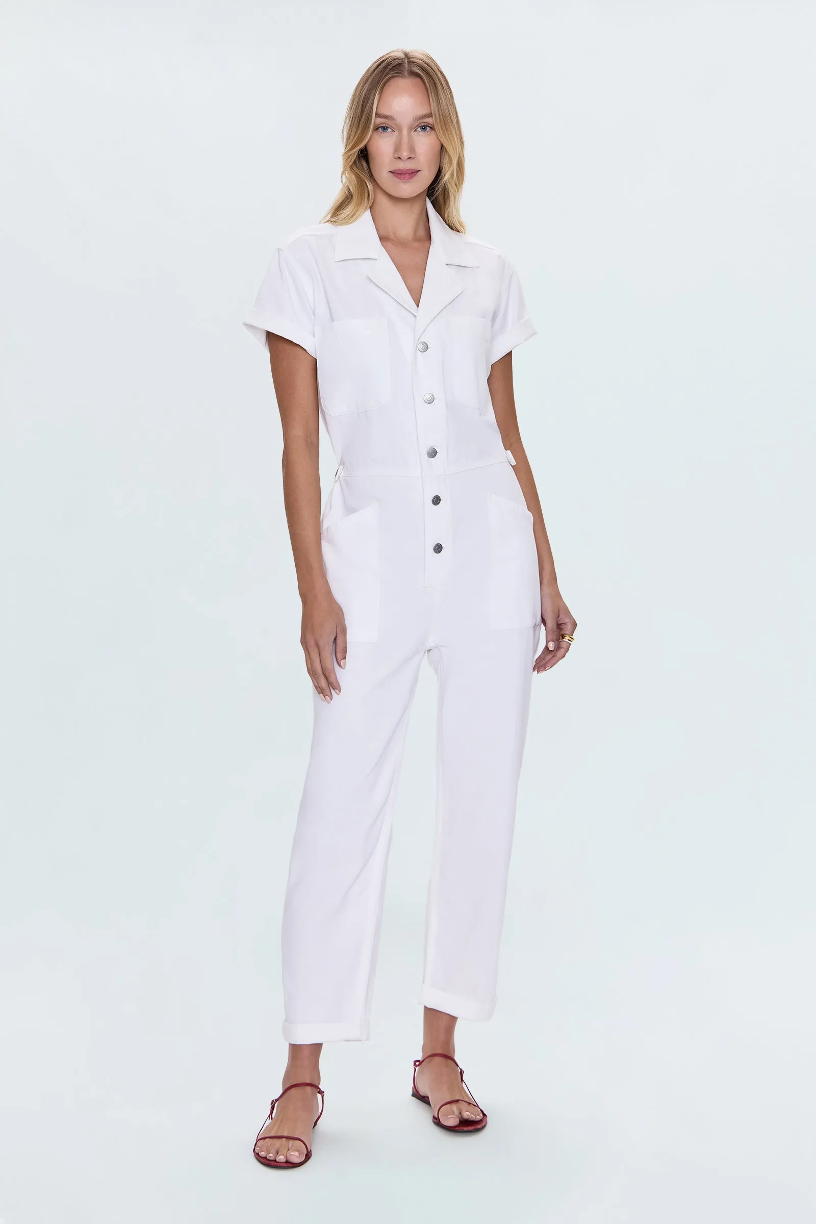 Grover Jumpsuit - Vivid White sold by pistola