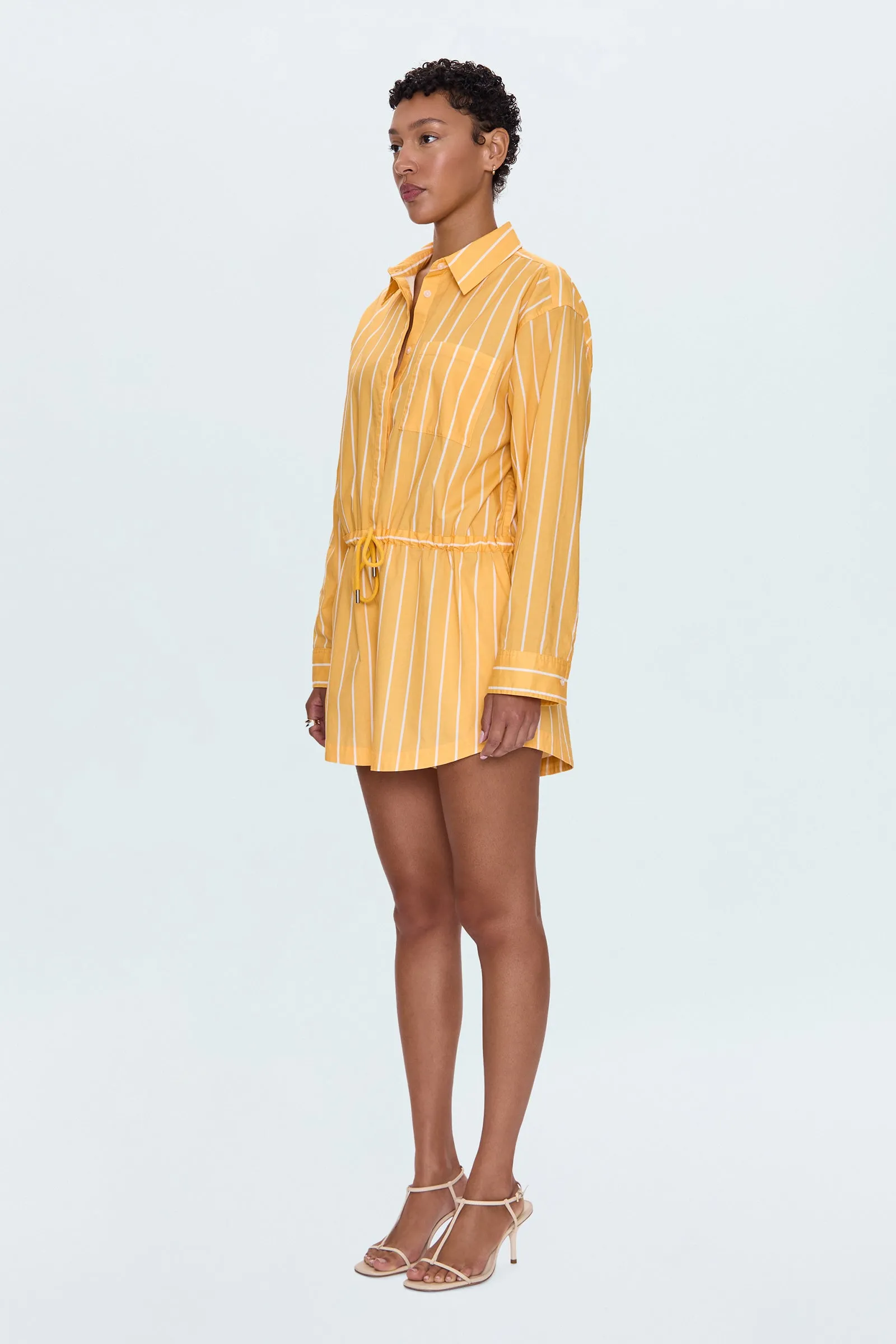 Amelie Romper - Papaya Stripe sold by Pistola product image thumbnail 4