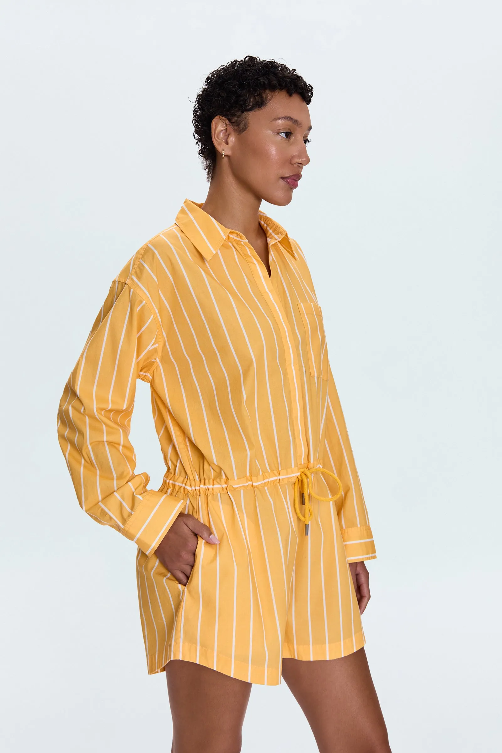 Amelie Romper - Papaya Stripe sold by Pistola product image thumbnail 2