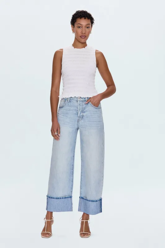 Ryder High Rise Cuffed Straight Jean - Sunrise sold by Pistola