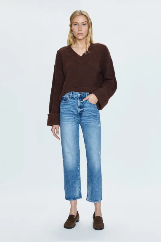 Cassie Super High Rise Straight Jean - Central Vintage sold by pistola