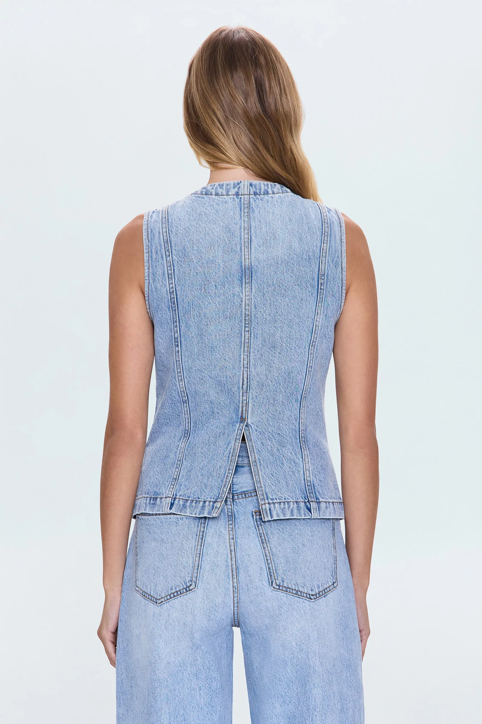 Gia Fitted Collarless Vest - Gaze sold by Pistola product image thumbnail 5