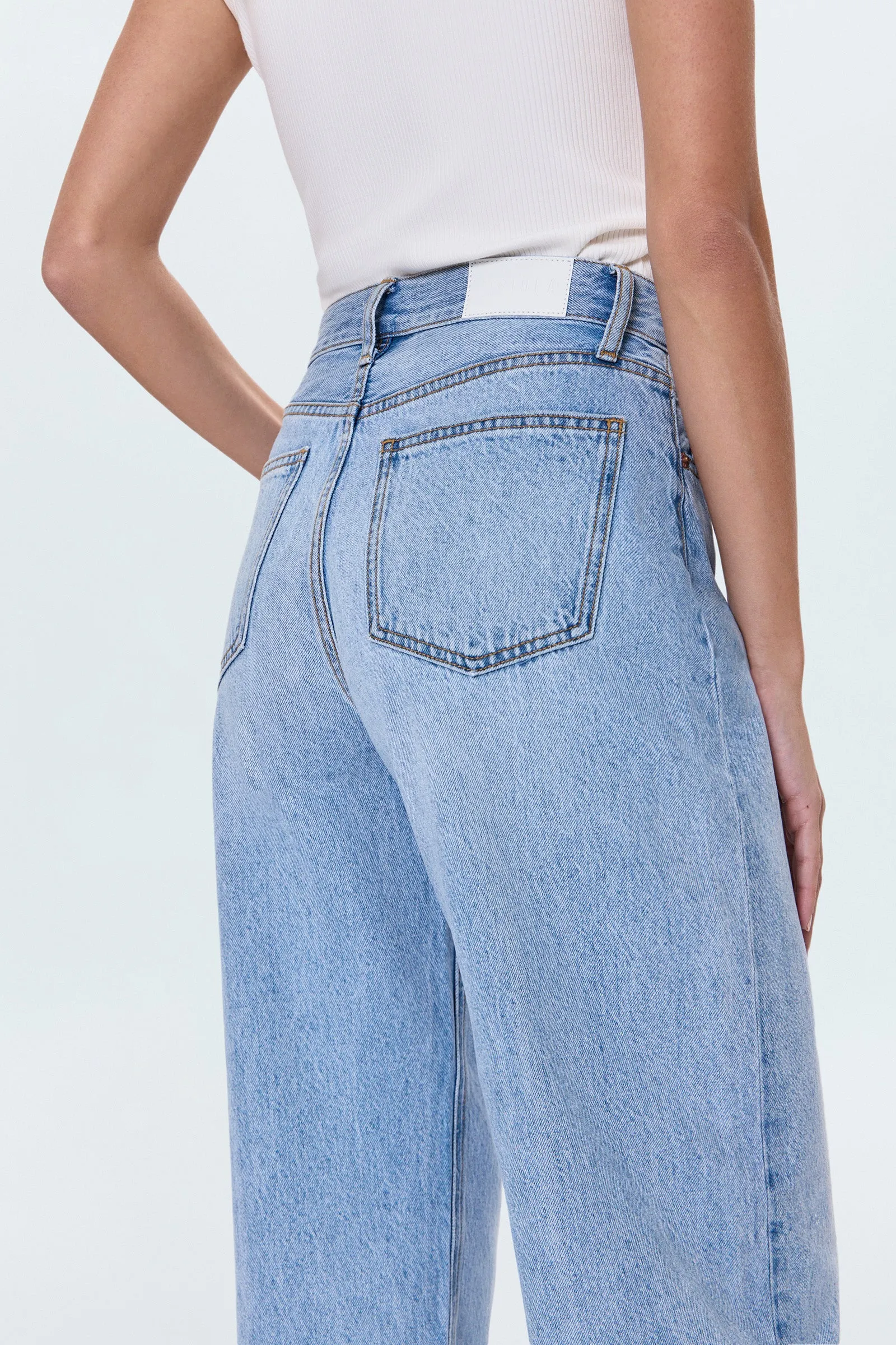 Wes High Rise Barrel Jean - Gaze sold by Pistola product image thumbnail 4