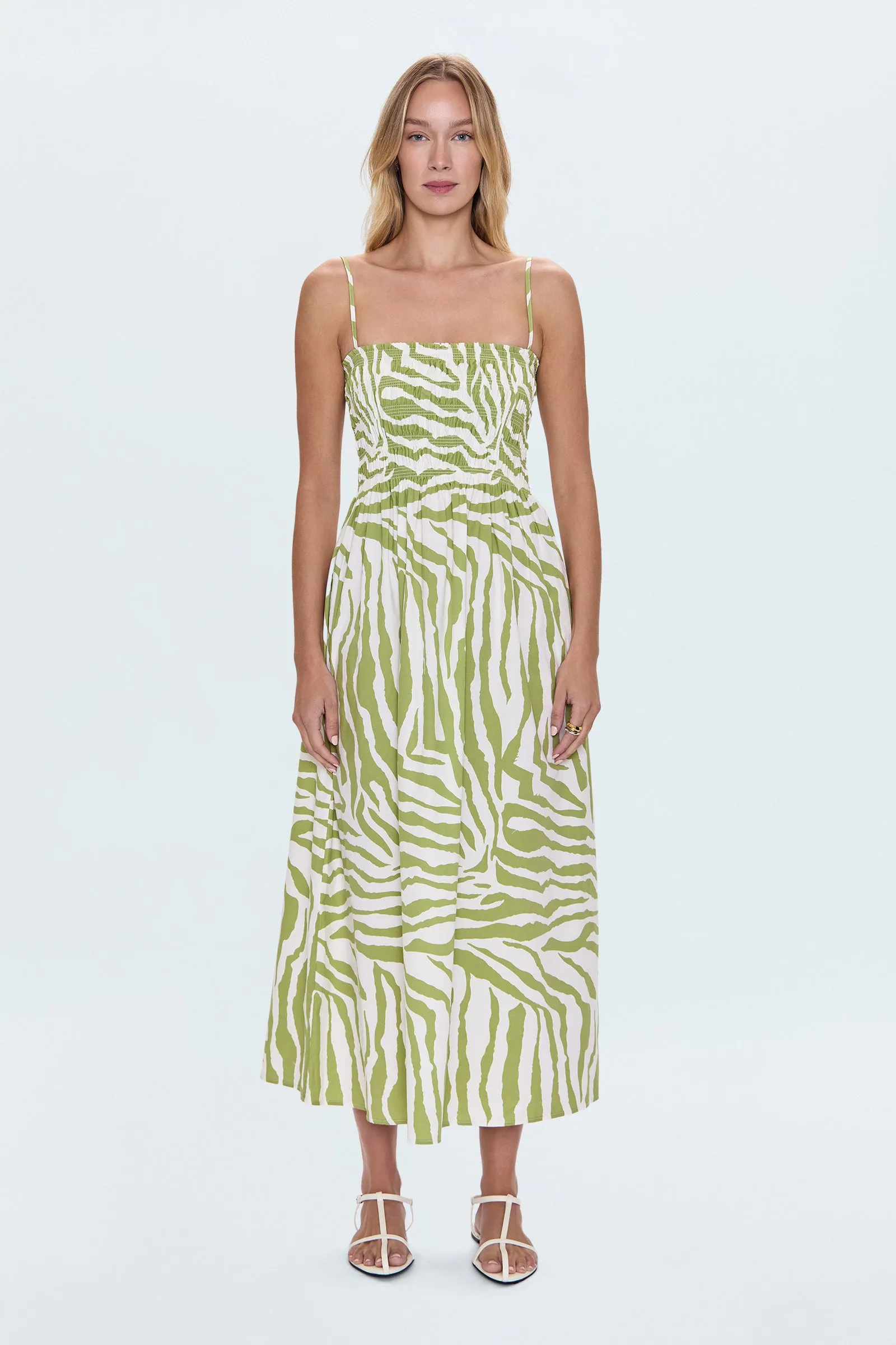 Bianca Shirred Bodice Dress - Safari Lime sold by Pistola product image thumbnail 4