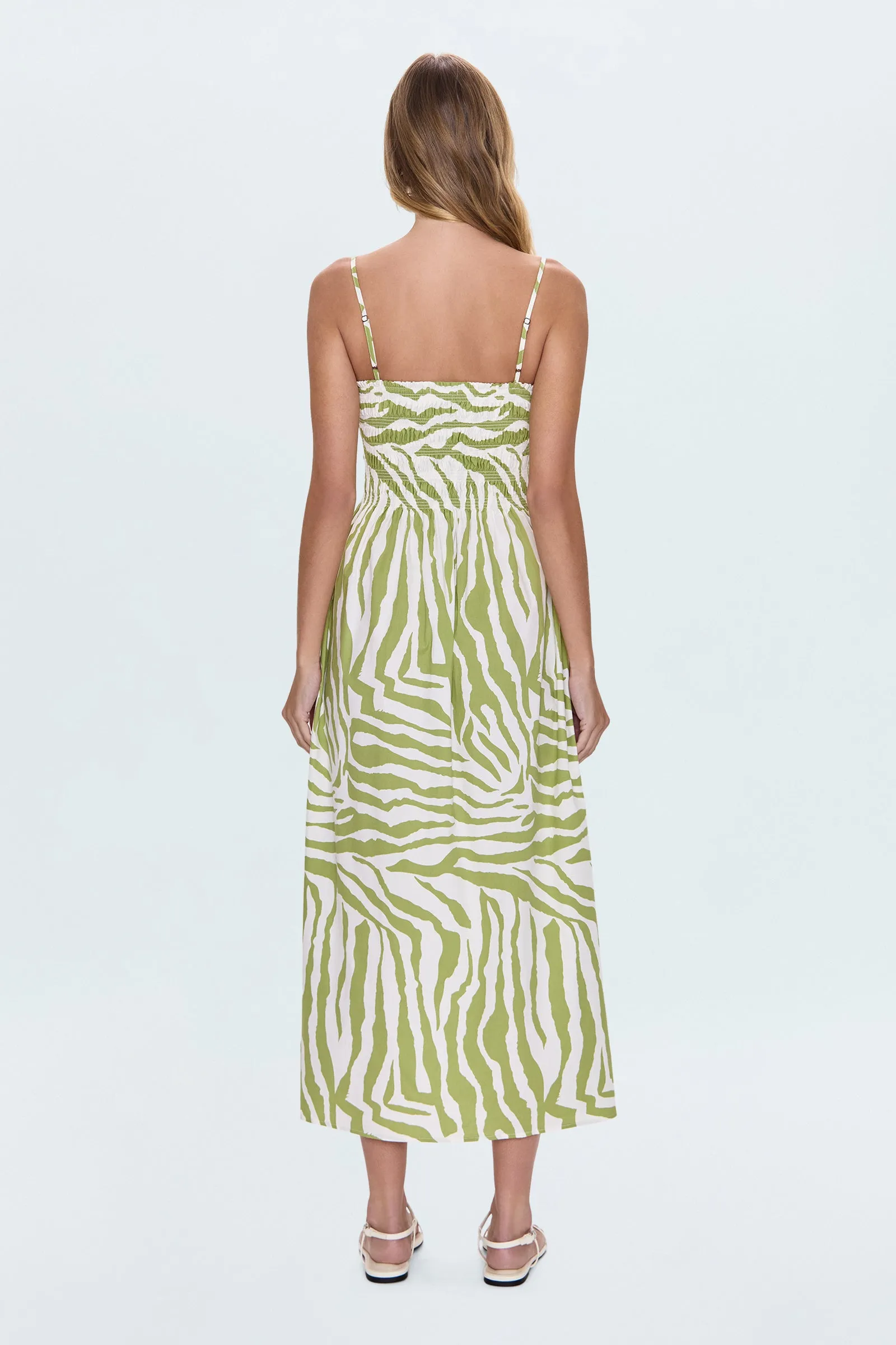 Bianca Shirred Bodice Dress - Safari Lime sold by Pistola product image thumbnail 3