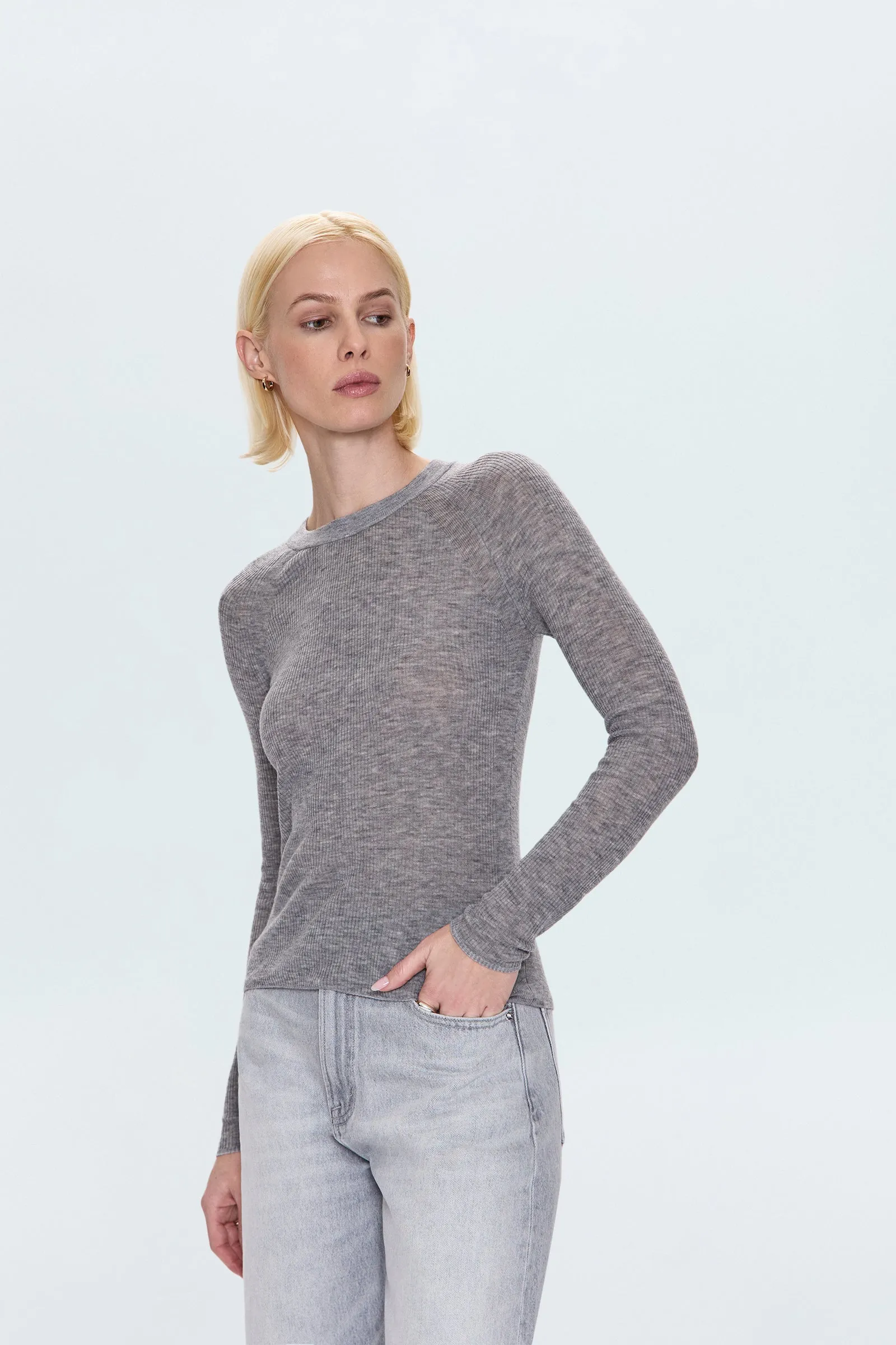 Juno Feather Weight Sweater - Heather Charcoal sold by Pistola product image thumbnail 2