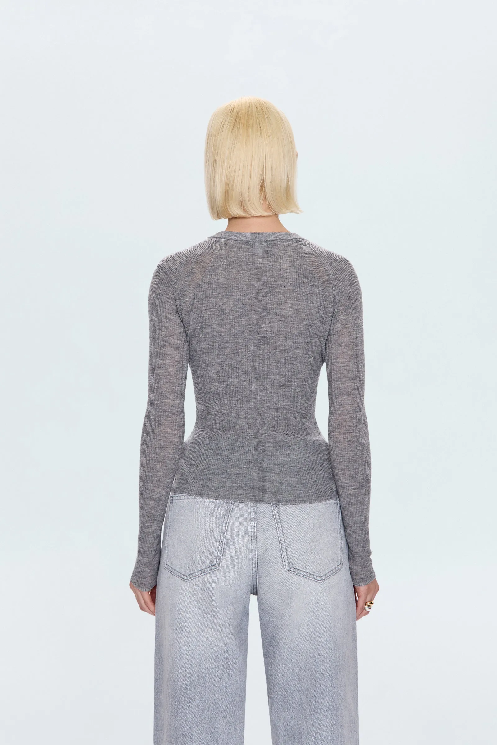 Juno Feather Weight Sweater - Heather Charcoal sold by Pistola product image thumbnail 5