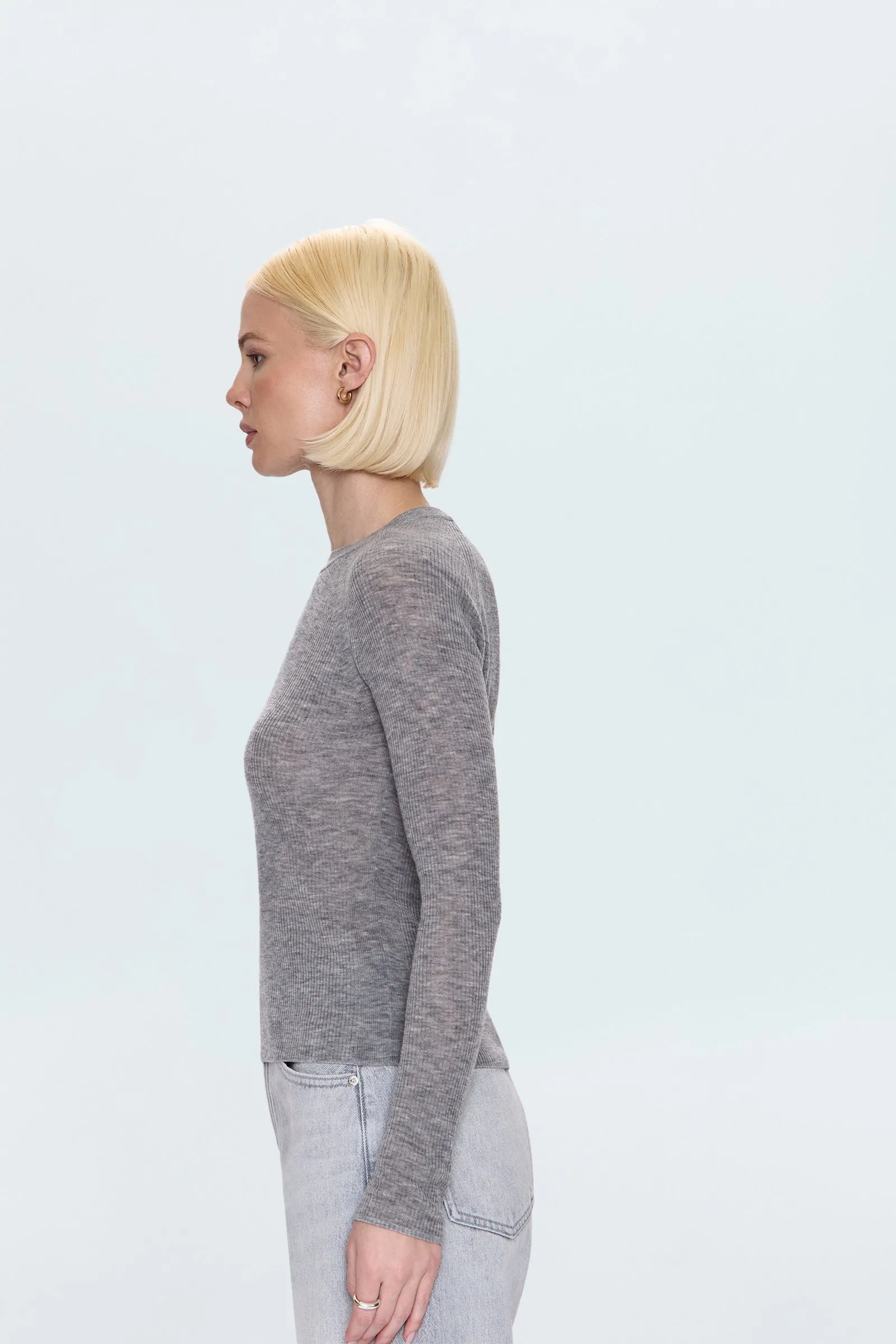 Juno Feather Weight Sweater - Heather Charcoal sold by Pistola product image thumbnail 4