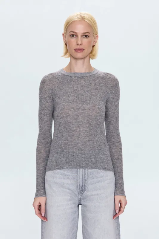 Juno Feather Weight Sweater - Heather Charcoal sold by Pistola
