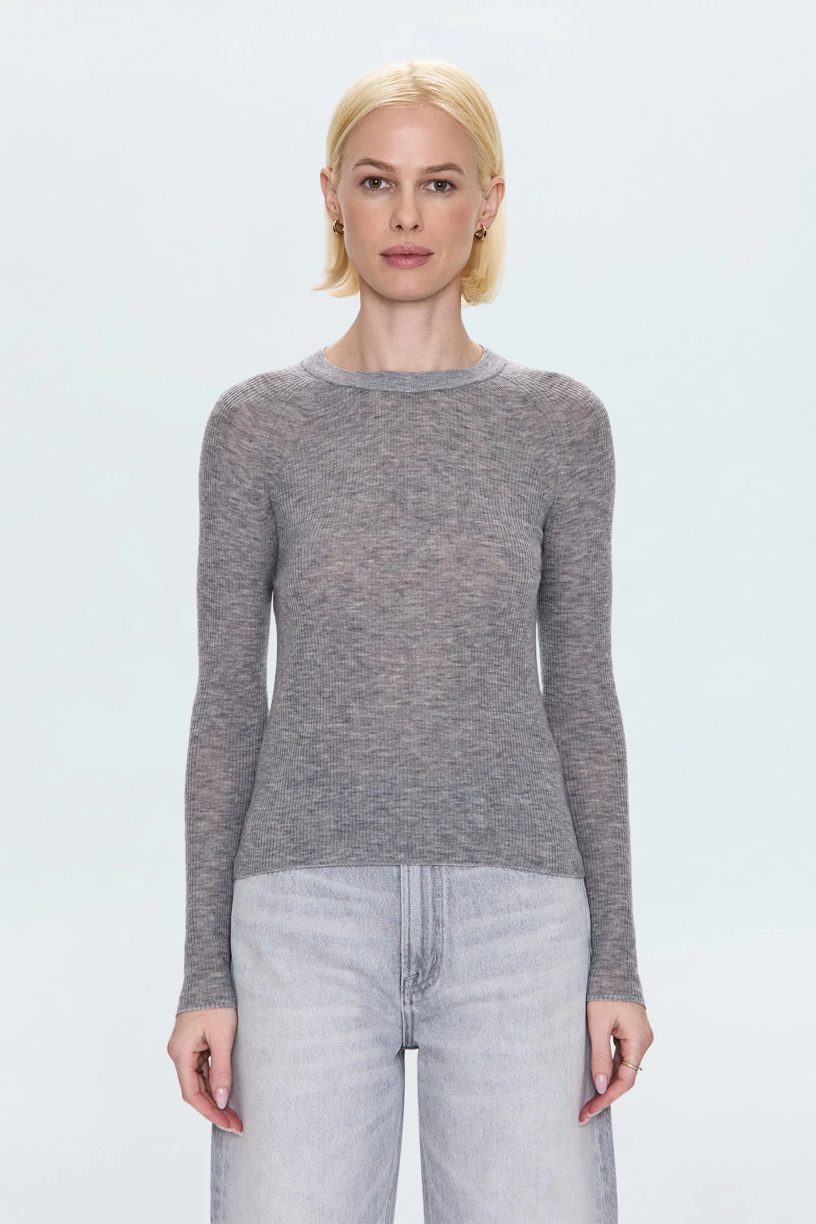 Juno Feather Weight Sweater - Heather Charcoal sold by Pistola