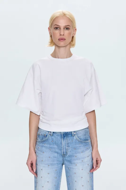 Veronica Kimono Sleeve Fitted Tee - White sold by Pistola