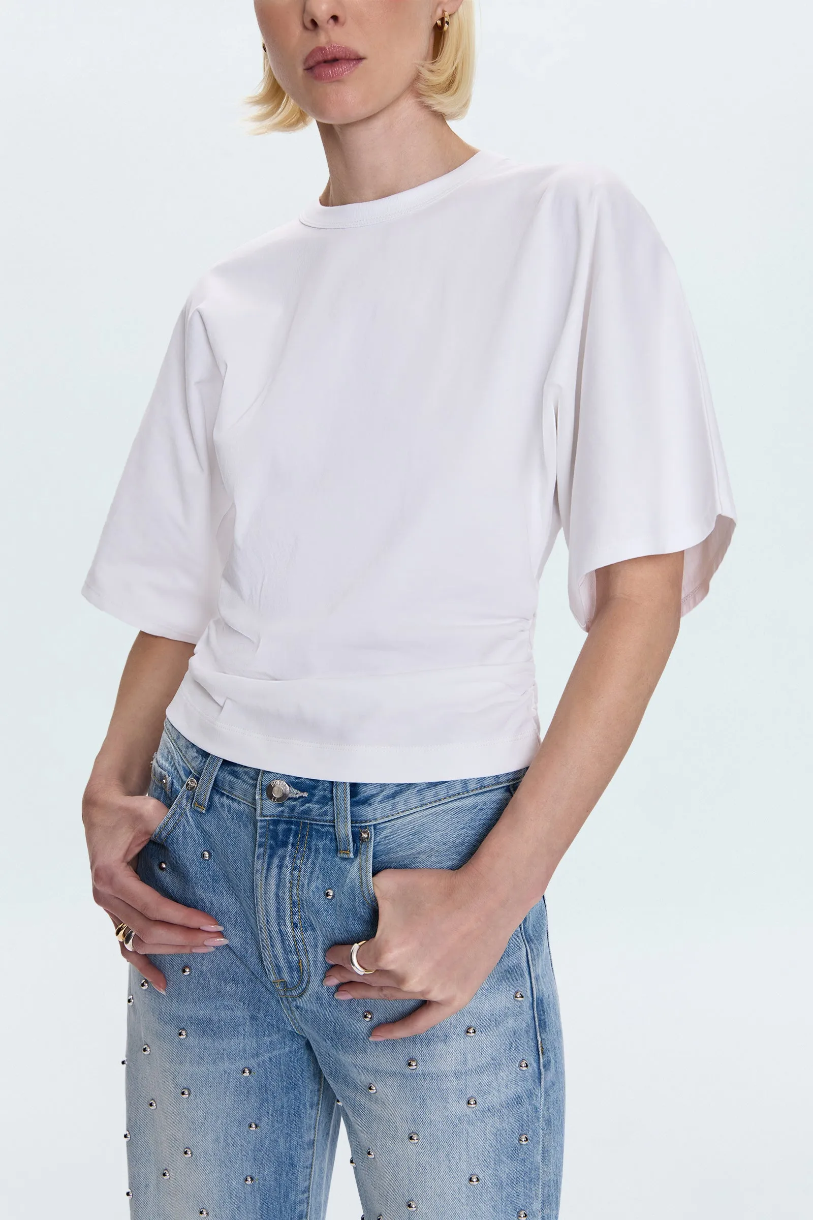 Veronica Kimono Sleeve Fitted Tee - White sold by Pistola product image thumbnail 2