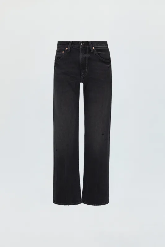 PETITE Lexi Mid Rise Bowed Straight Jean - Mercury sold by Pistola