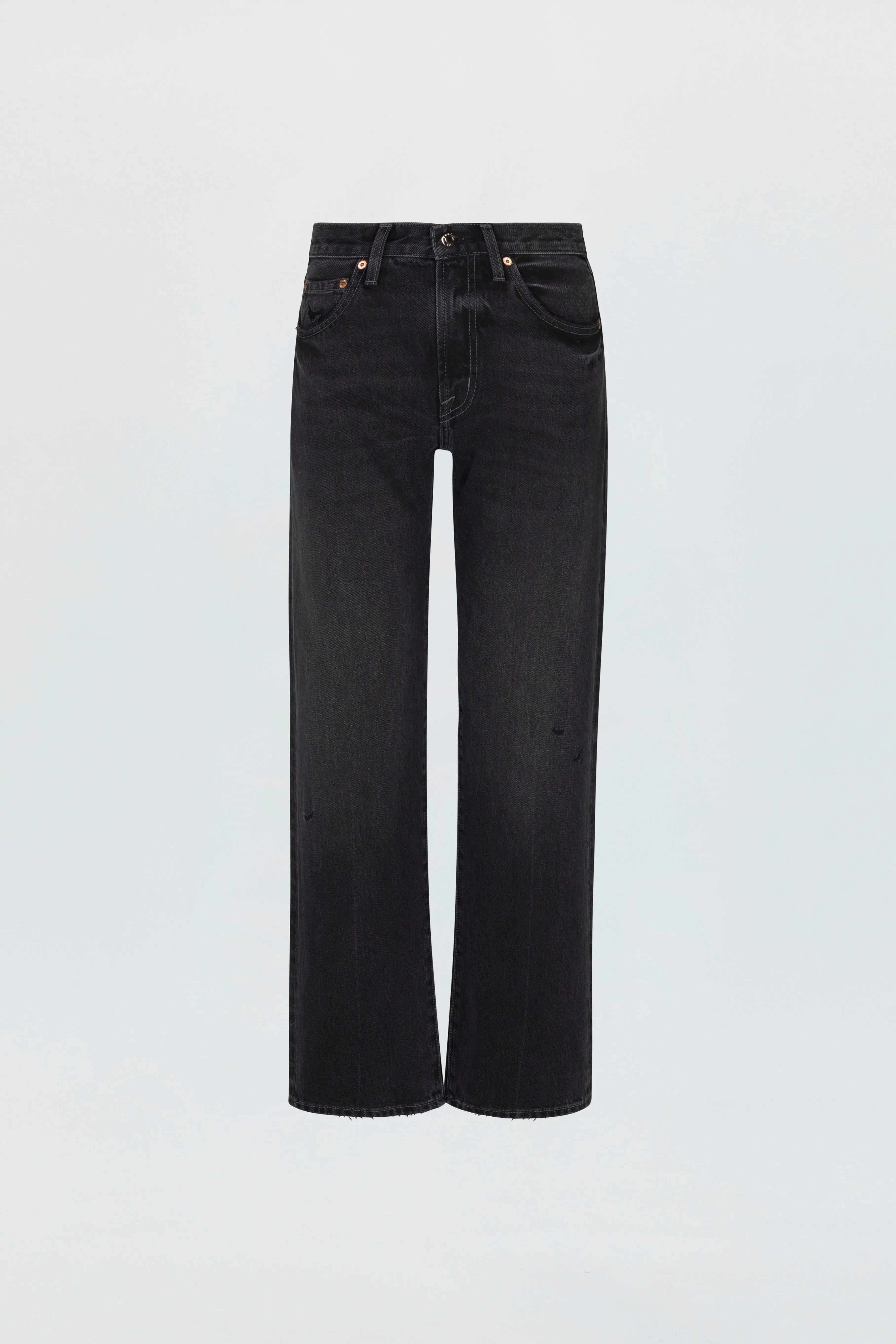 PETITE Lexi Mid Rise Bowed Straight Jean - Mercury sold by Pistola